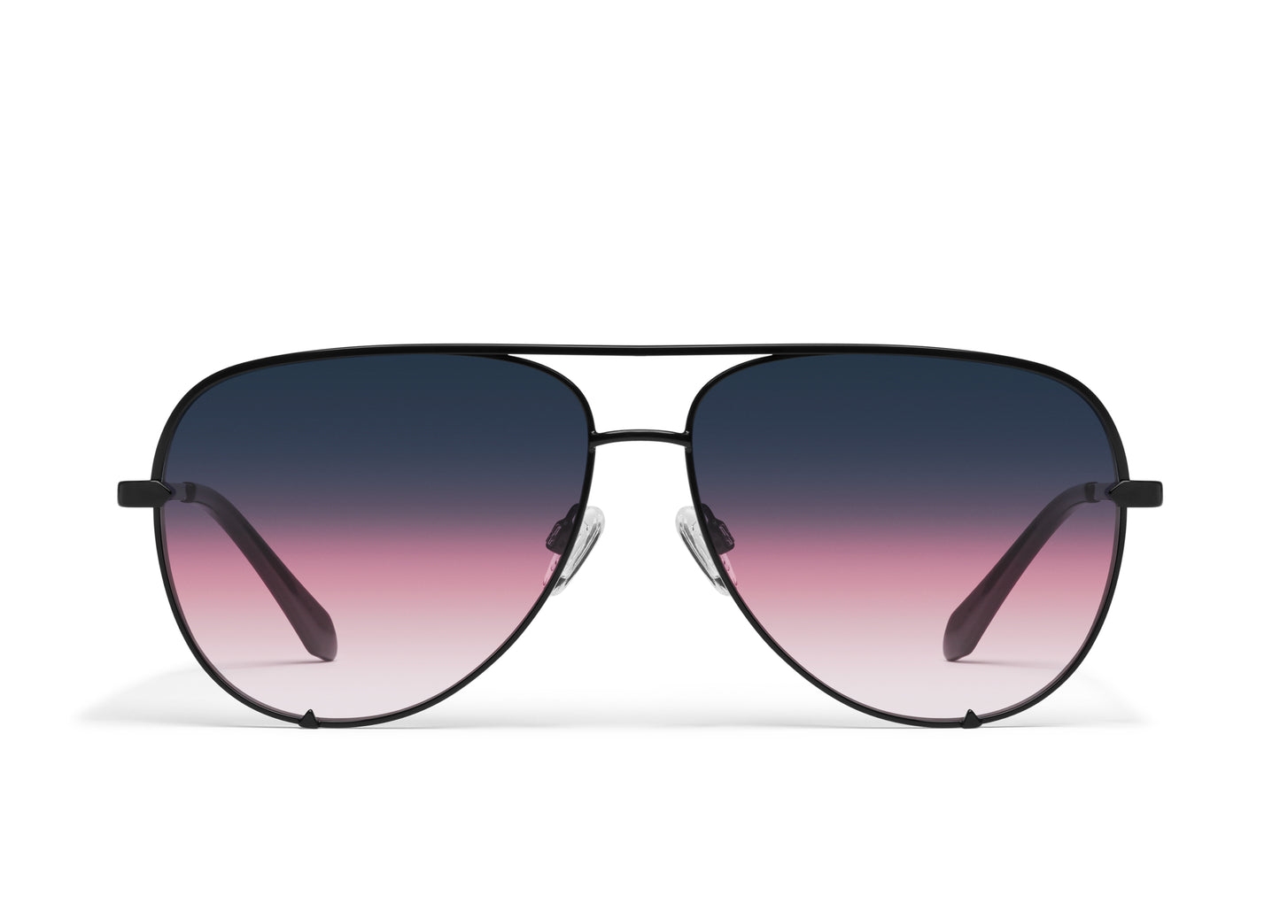 High Key Extra Large Polarized Black & Teal Aviators