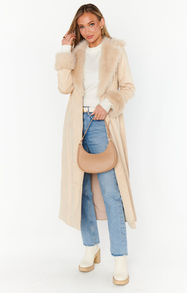 NEW!! The Penny Lane Fur Coat in Beige by Show Me Your Mumu