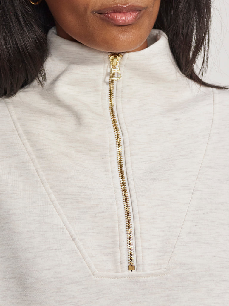 NEW!! Hawley Half Zip Sweatshirt in Ivory by VARLEY