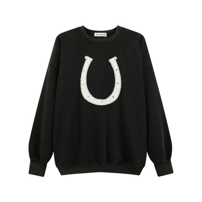 Horseshoe Sweatshirt in Black