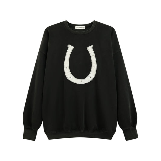 Horseshoe Sweatshirt in Black