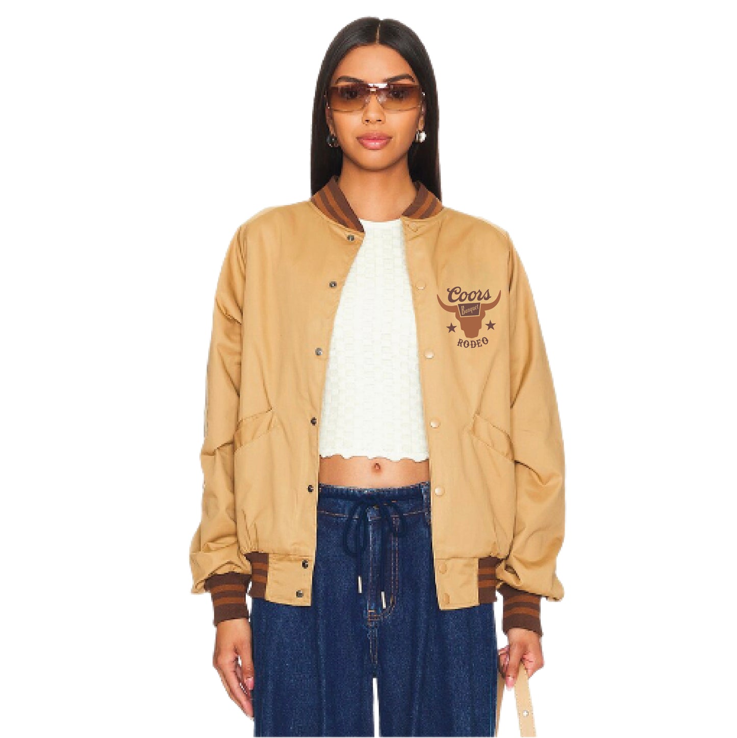 LICENSED!! Coors Banquet Rodeo Bomber Jacket