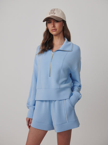 Davenport Half Zip in Airy Blue