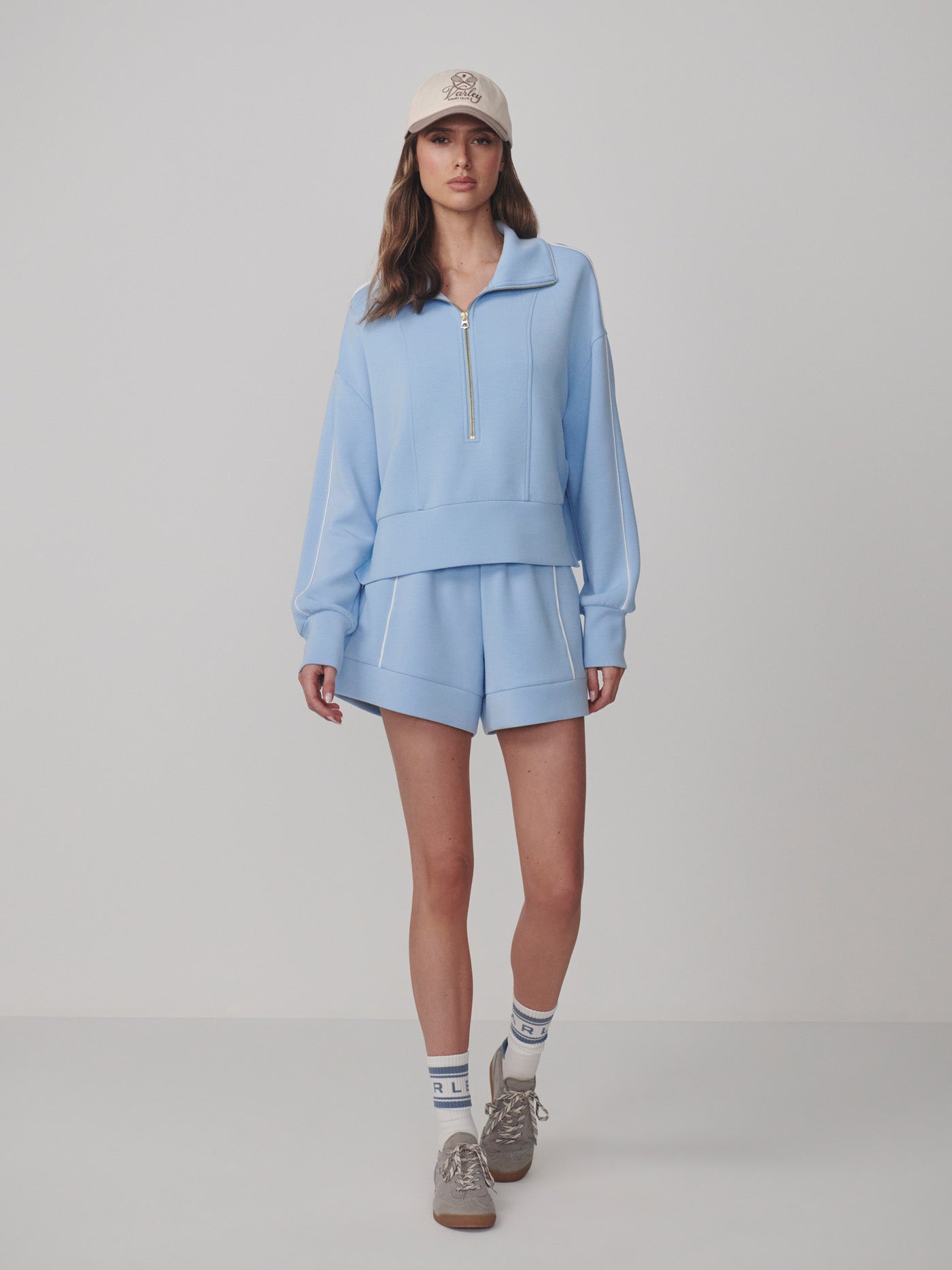 Davenport Half Zip in Airy Blue