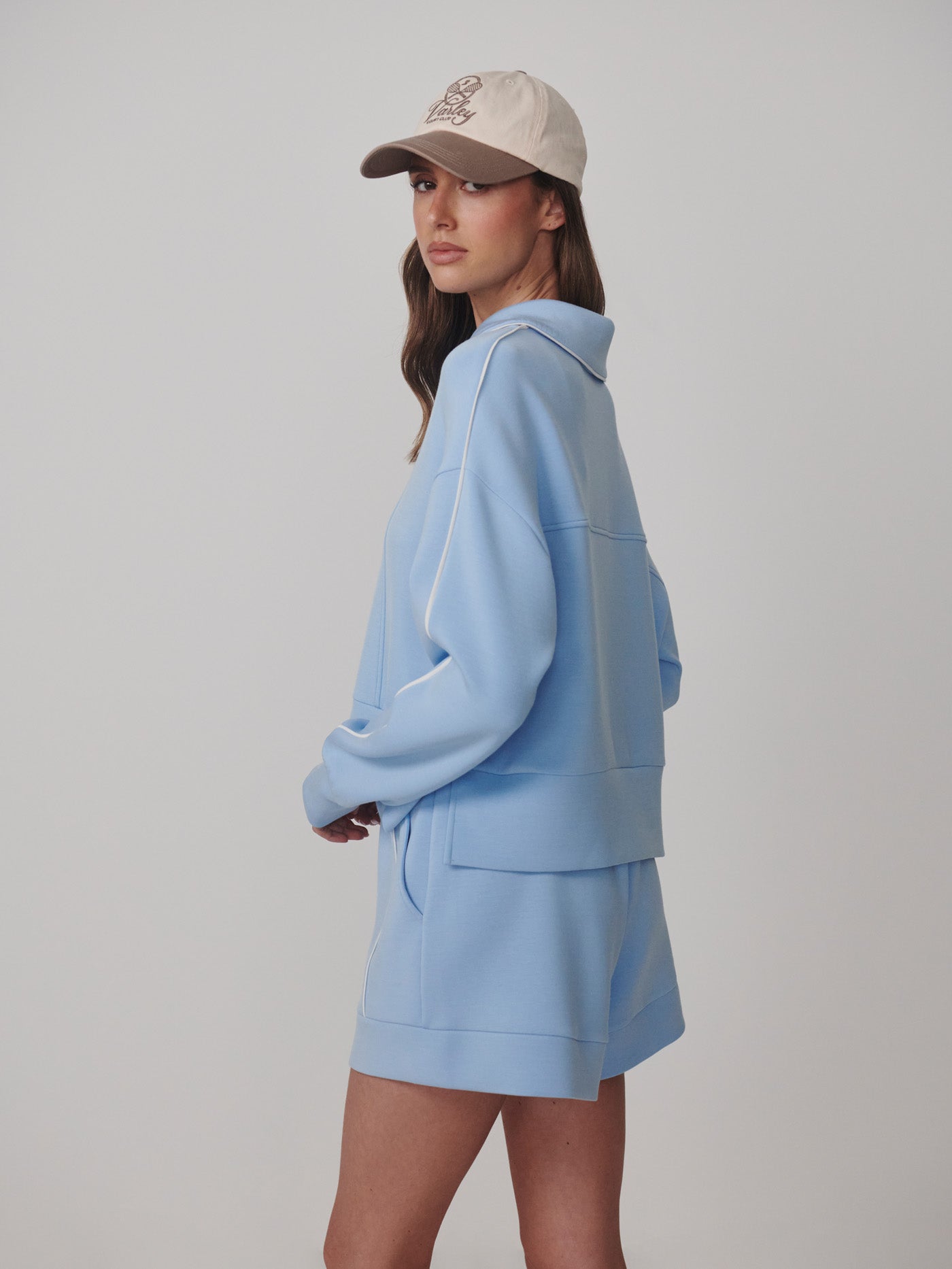 Davenport Half Zip in Airy Blue
