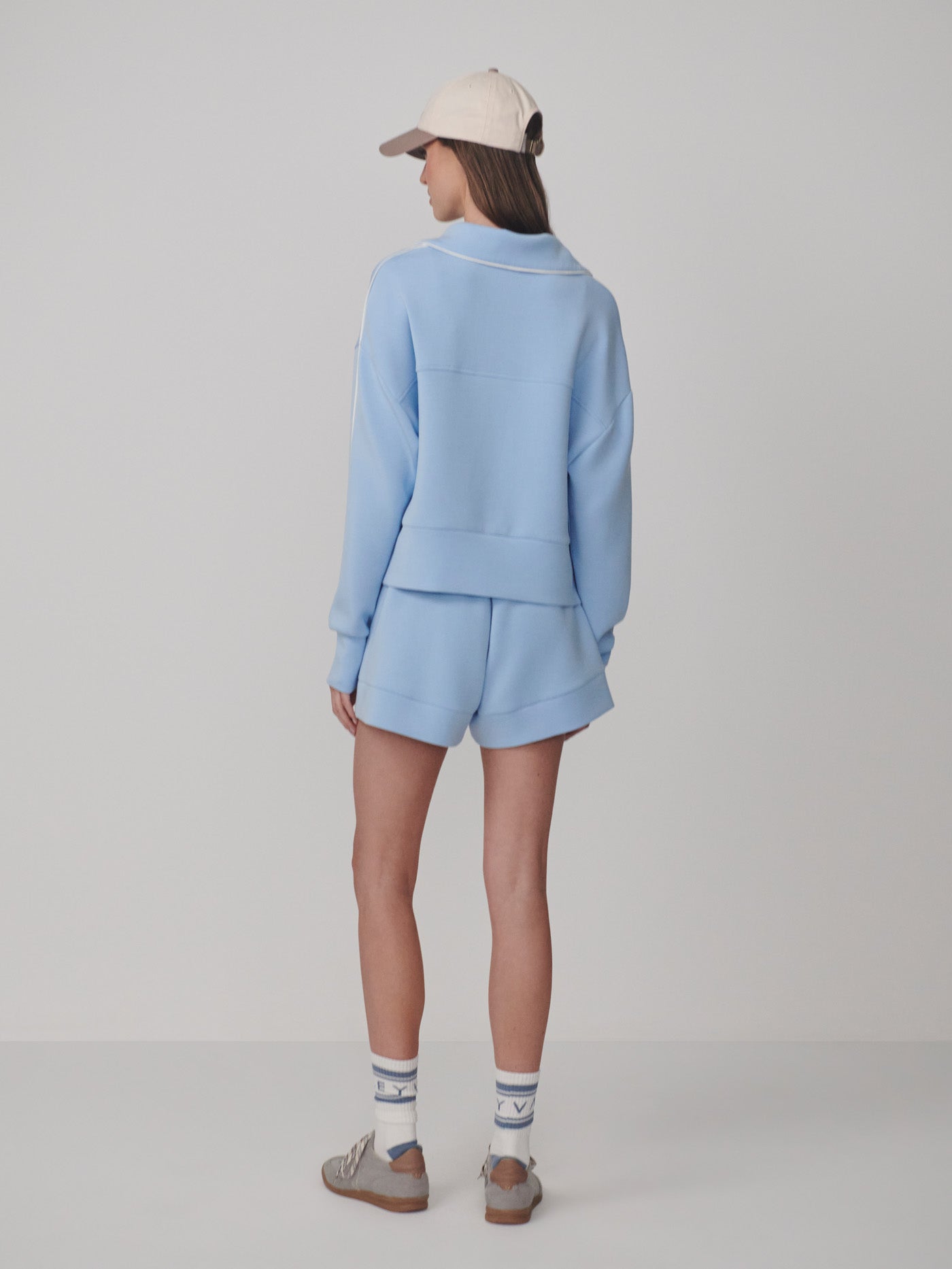 Davenport Half Zip in Airy Blue