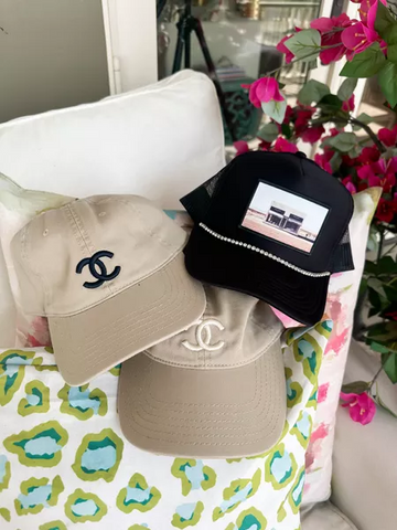 AS SEEN ON WHITNEY RIFE!! "Iconic" C Embroidered Khaki Ball Cap in 2 Colors