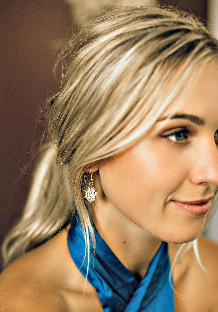 EXCLUSIVE "First Lady's Luncheon" Swarovski Crystal Drop Earrings - Glitzy Bella