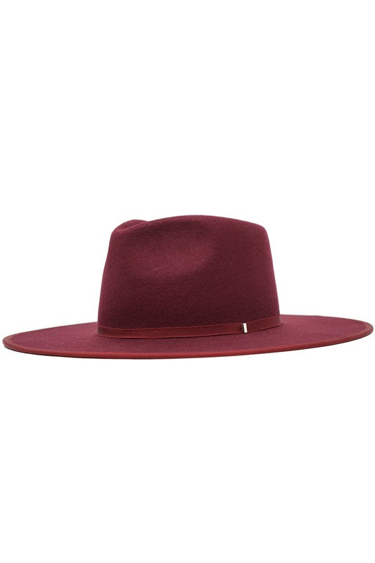 The "Billie" Wool Panama Hat in Burgundy