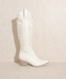 The "Jules" Cowboy Boot in White