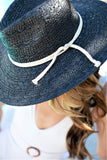 NEW!! "Life's a Breeze" Straw Hat in Black