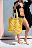 NEW!! Hand Woven Beach & Travel Bag in Yellow