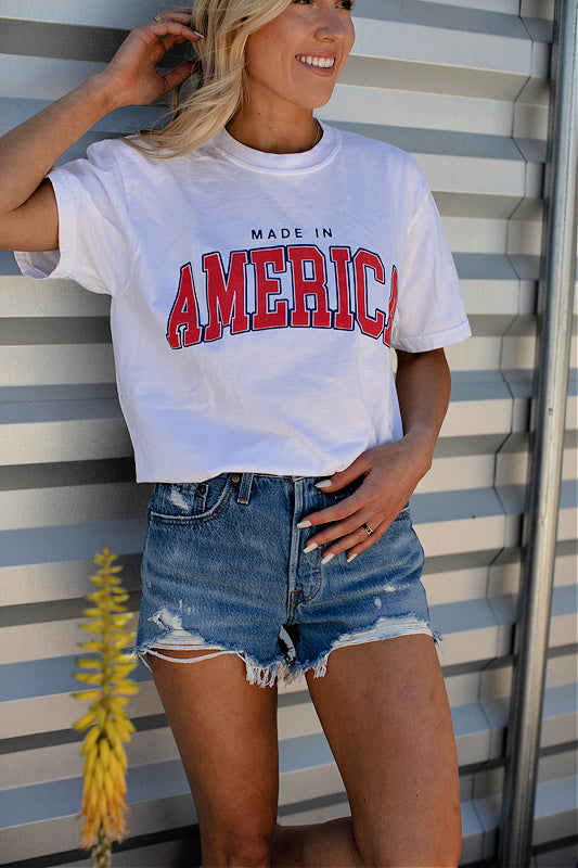 “Made in America" Comfort Color Tee in White
