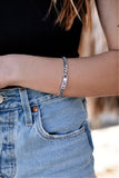 Baguette Chain Bracelet in Silver
