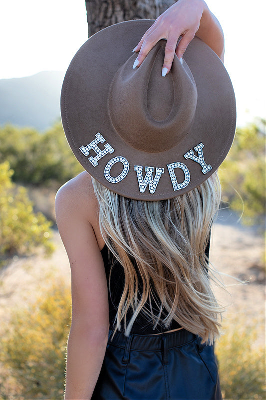 GB ORIGINAL!! The "Howdy" Cameron Wool Hat in Taupe