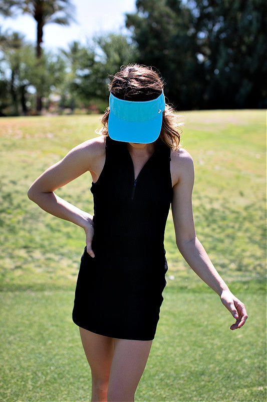 NEW!! Crystallized Washed Cotton Visor in Turquoise