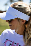 NEW!! Crystallized Washed Cotton Visor in White