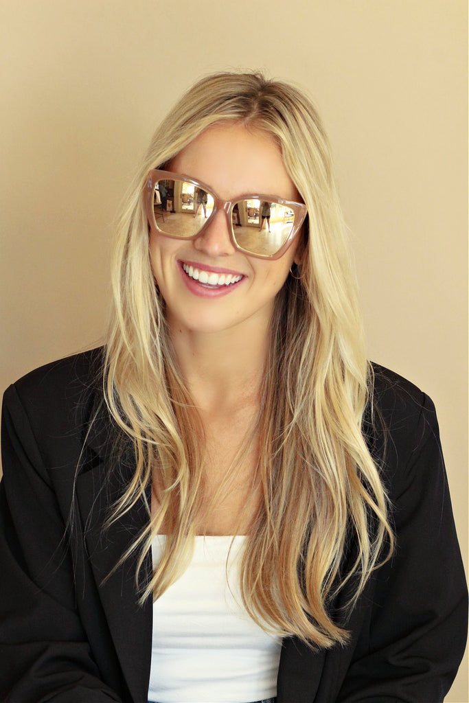 NEW!!  DIFF "Becky IV" in Beige Gold Sunglasses