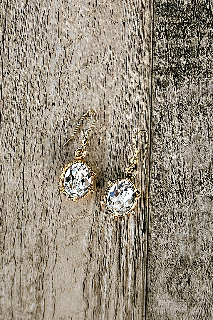 EXCLUSIVE "First Lady's Luncheon" Swarovski Crystal Drop Earrings - Glitzy Bella