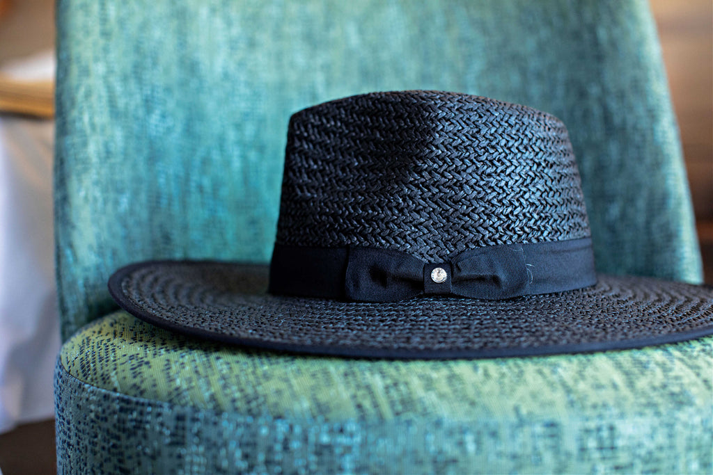 BEST SELLER!! The Palm Desert Straw Panama Hat in Black