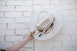 AS SEEN ON ALEXIS KIMZEY!! GB ORIGINAL: The Navajo Feather Banded Hat in Ivory
