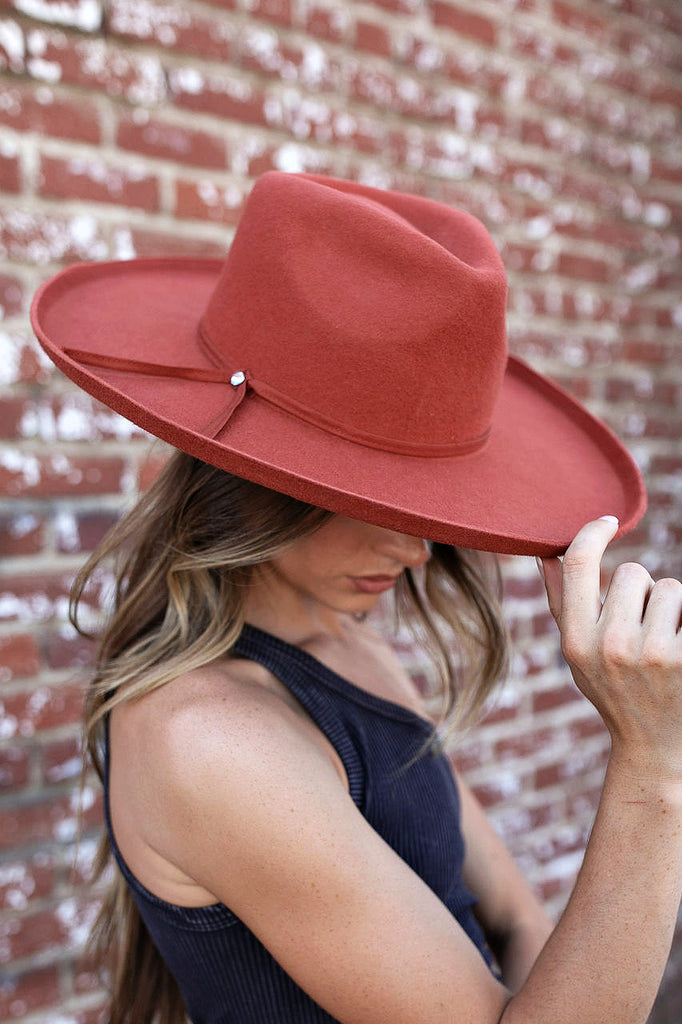 NEW! The Beverly Wool Panama in Rust