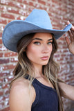 NEW!! The "Levi" Faux Suede Cowboy Hat in Blue