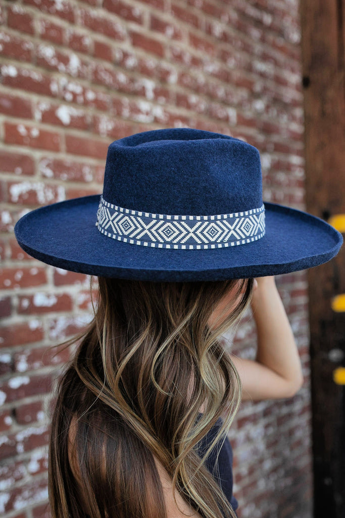 NEW!! The "Lex" Beverly Wool Panama Hat in Navy