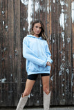 GB ORIGINAL!! Hoodie Sweatshirt in Tiffany Blue w/ Swarovski Crystal Drawstring