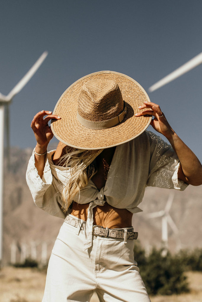 The Palm Desert Straw Panama Hat in Natural – Glitzy Bella