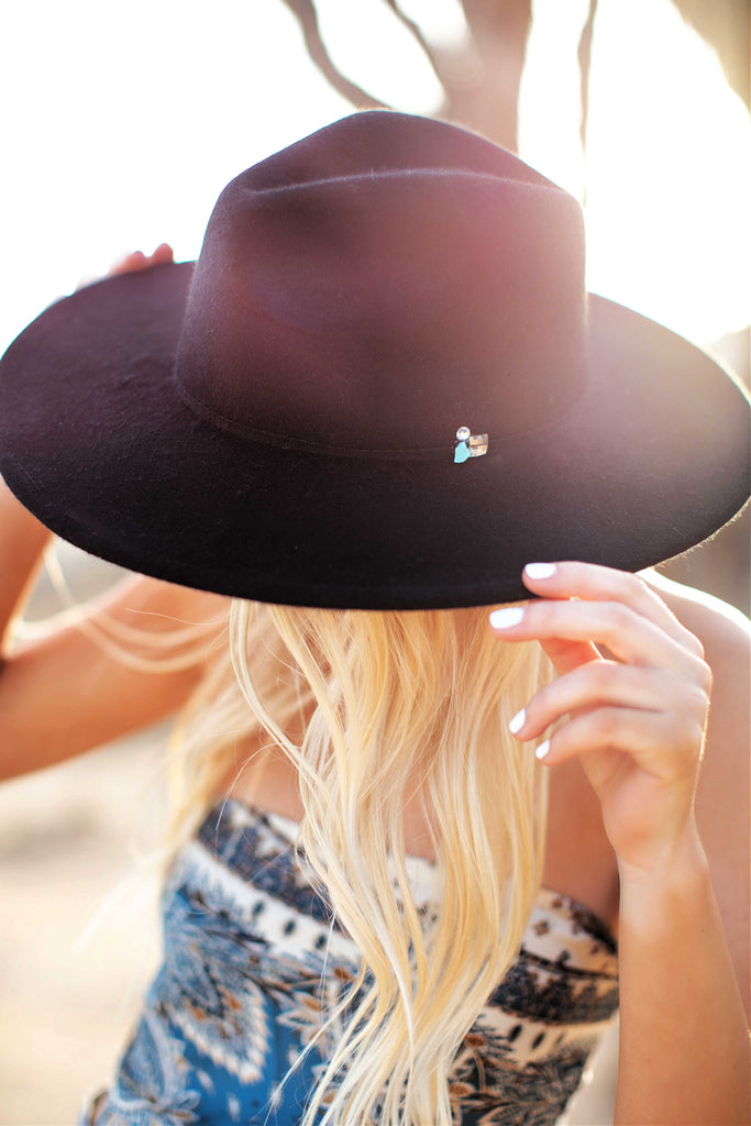 The Cameron Panama Hat in Black