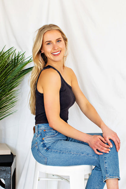 Crystal Hoop Earrings in Gold or Silver