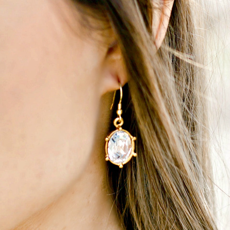 EXCLUSIVE "First Lady's Luncheon" Swarovski Crystal Drop Earrings - Glitzy Bella