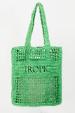 Tropic Raffia Beach Bag in Green