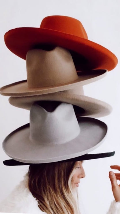 NEW! The Beverly Wool Panama in Taupe - Glitzy Bella