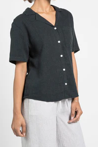 The "Perfect" Button-Up Shirt in Black