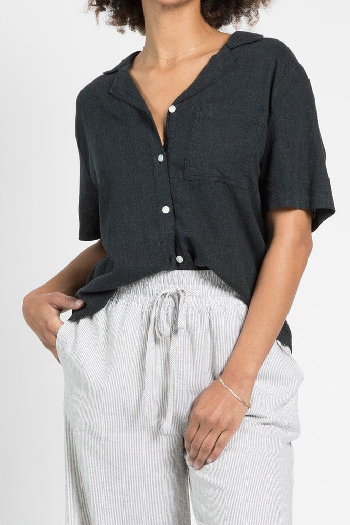The "Perfect" Button-Up Shirt in Black