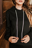 “AS SEEN ON MICHELLE from VB! Hoodie Sweatshirt in Black w/ Swarovski Crystal Drawstring