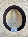 BEST SELLER!! The Islander Pressed Palm Crystallized Straw Hat in Dark Straw