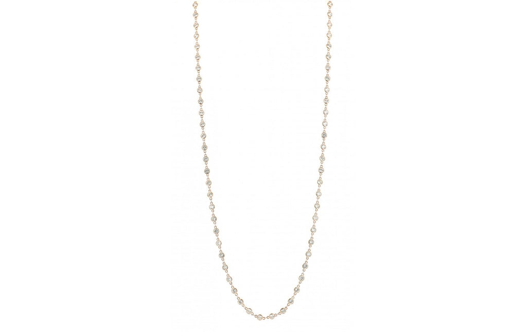 Alexis "Crystals by the Yard" Necklace in Rose Gold - Glitzy Bella