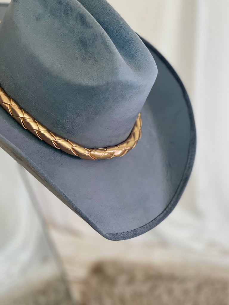 NEW!! The "Levi" Faux Suede Cowboy Hat in Blue