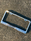 2 Row Swarovski Crystallized License Plate Frame - Glitzy Bella