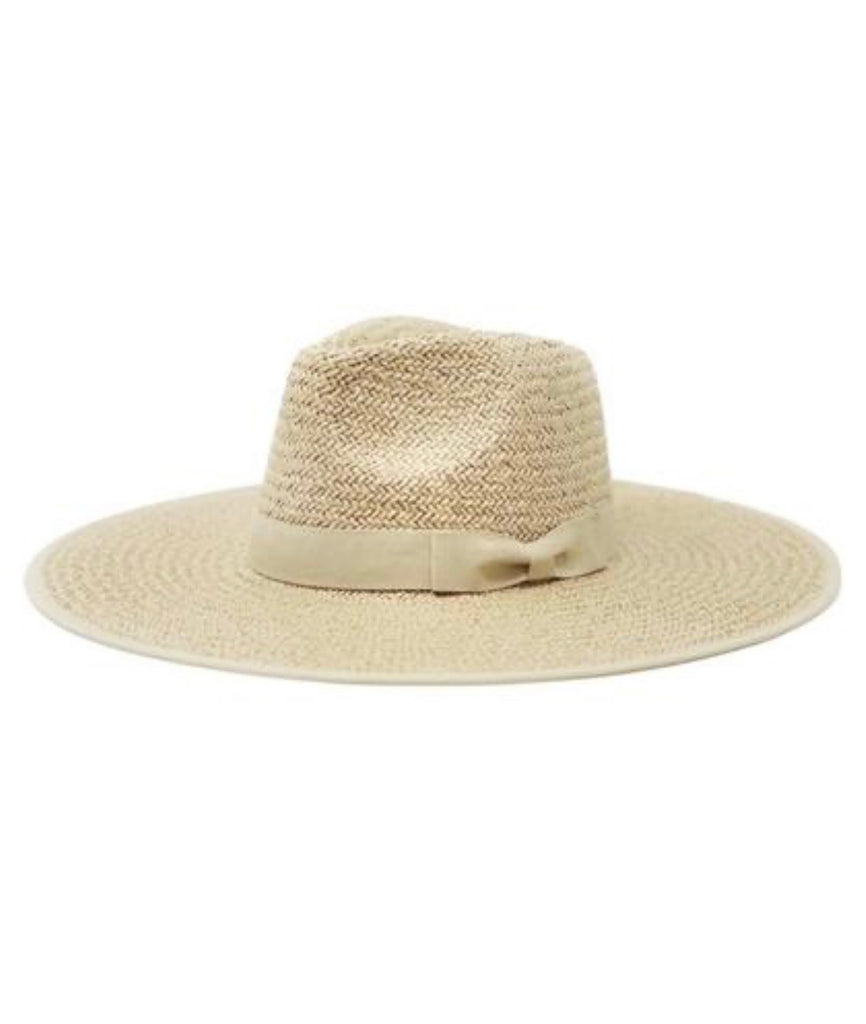 The Palm Desert Straw Panama Hat in Light Natural - Glitzy Bella