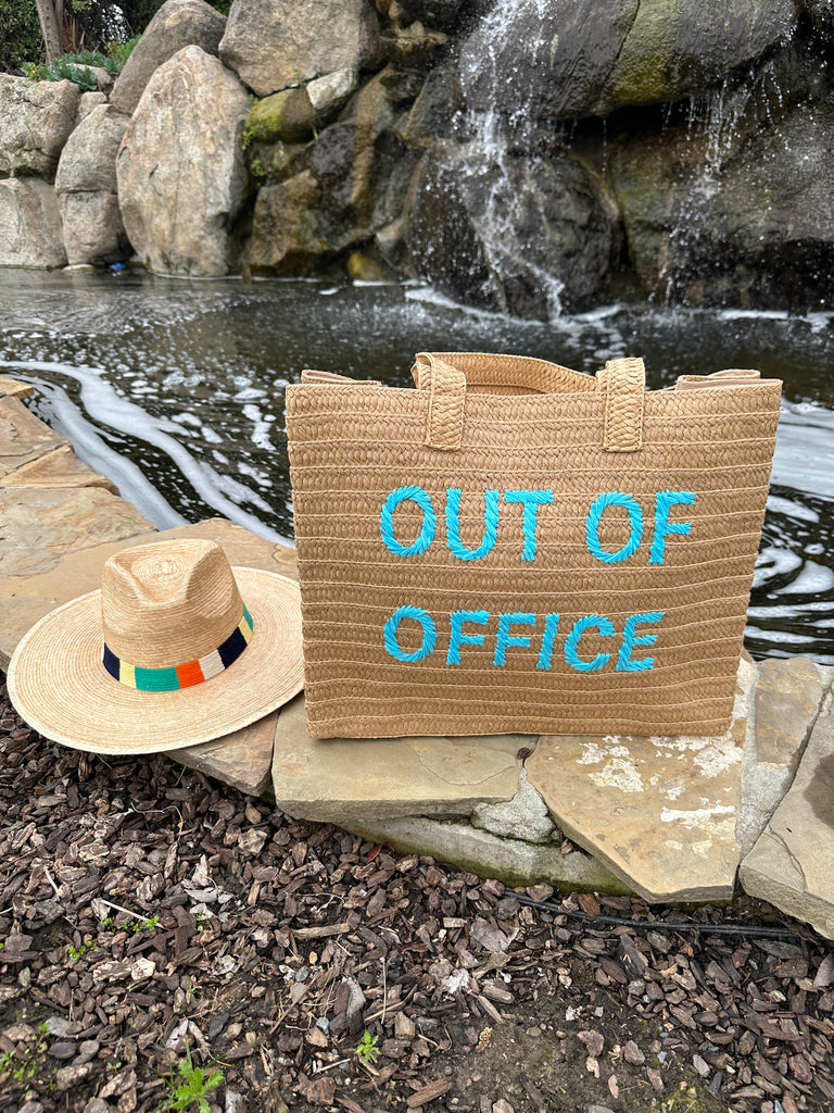 Out of office straw discount bag
