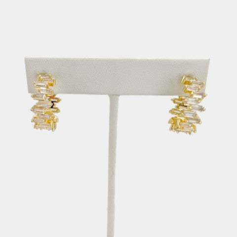James Crystal Earrings in Gold