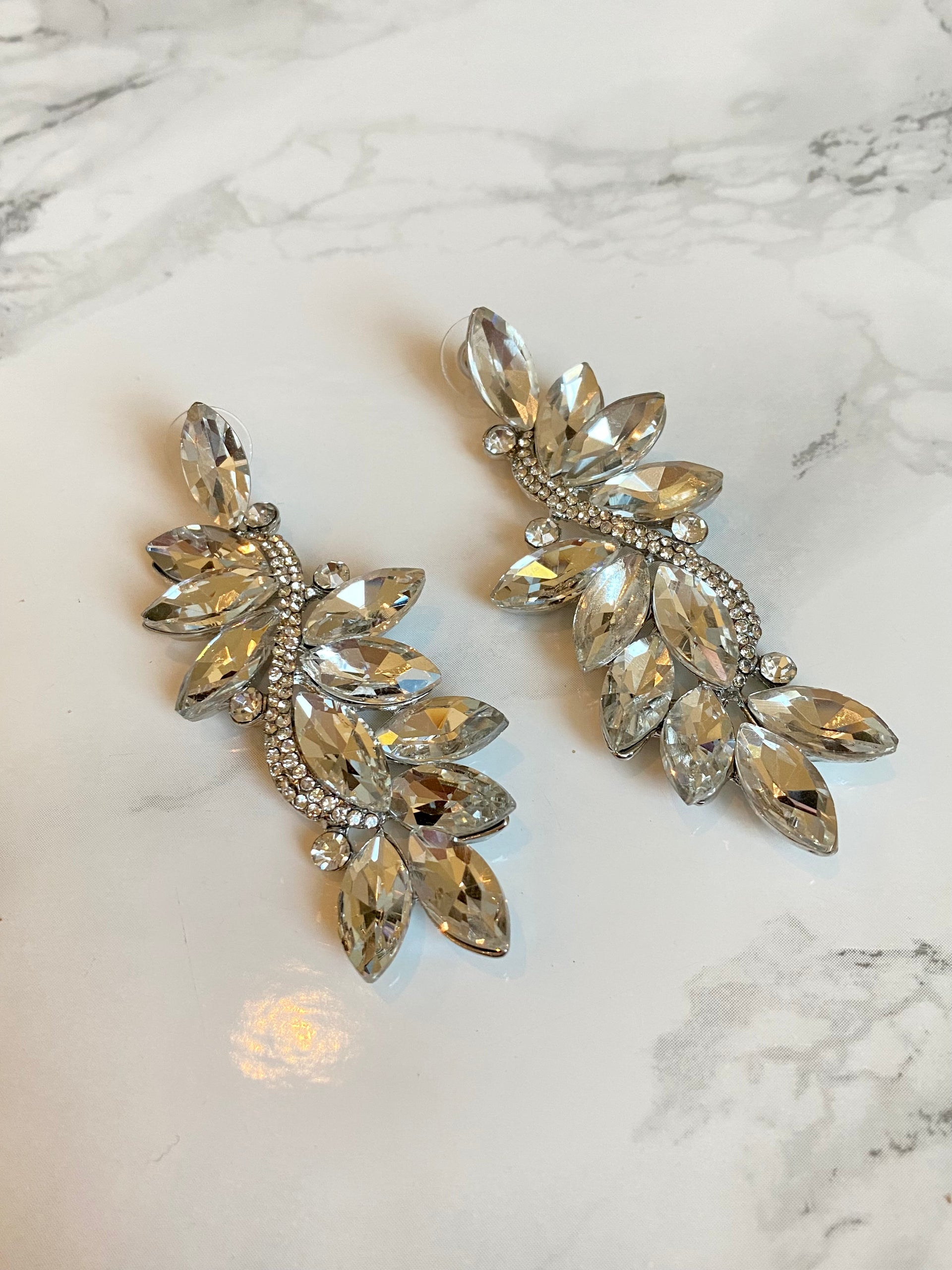Crystal Cluster Drop Earring