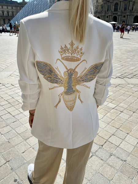 BEST SELLER!! The Rock Studded Blazer in White