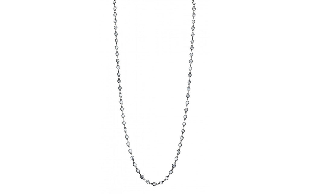 Alexis "Crystals by the Yard" Necklace in Hematite - Glitzy Bella