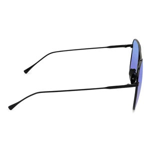 NEW!!  DIFF "Dash" Matte Black w/ Blue Mirror Aviator Sunglasses