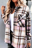 IN STOCK!! The Nevada Plaid Shacket in Light Pink